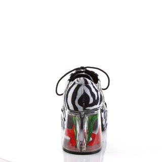Disco Fever Men's Platform Heels - Zebra