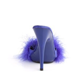 Poise-501F Blue Marabou Slides