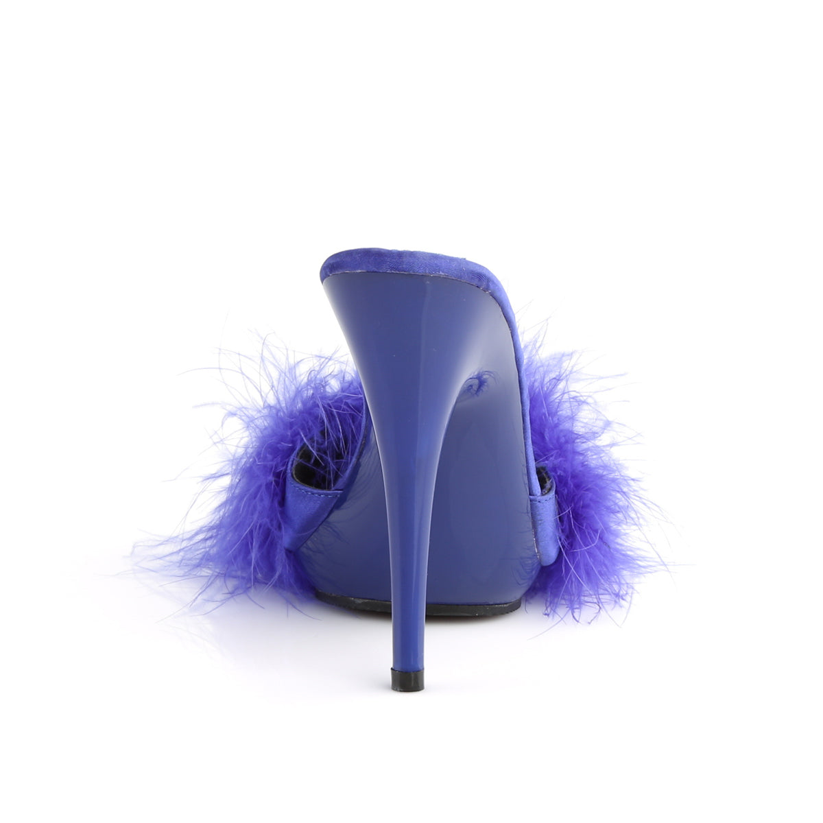 Sexy Marabou Hot Blue Slides