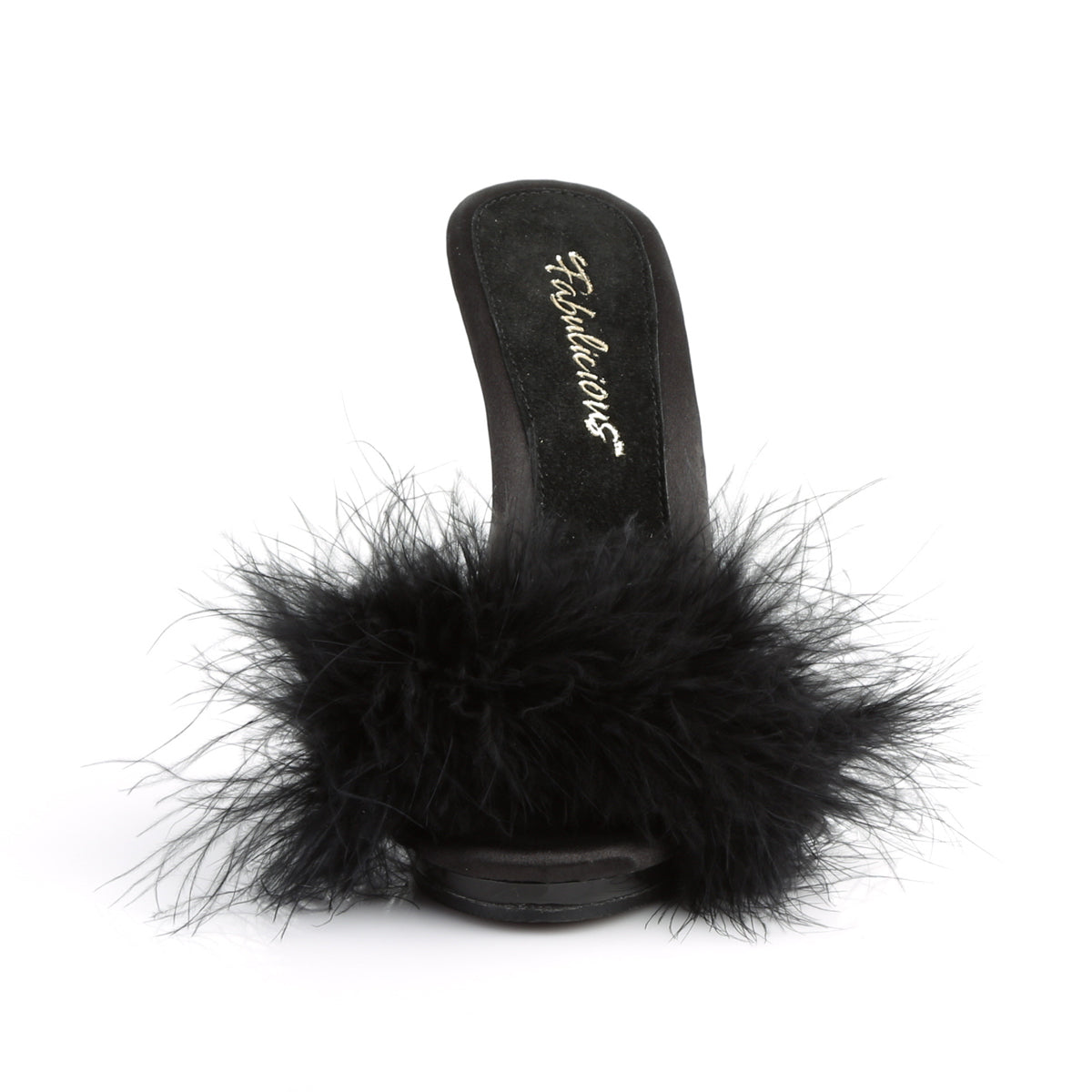 Sexy Marabou Black Slides