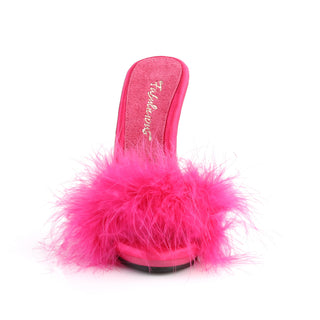 Poise-501F Hot Pink Marabou  Slides