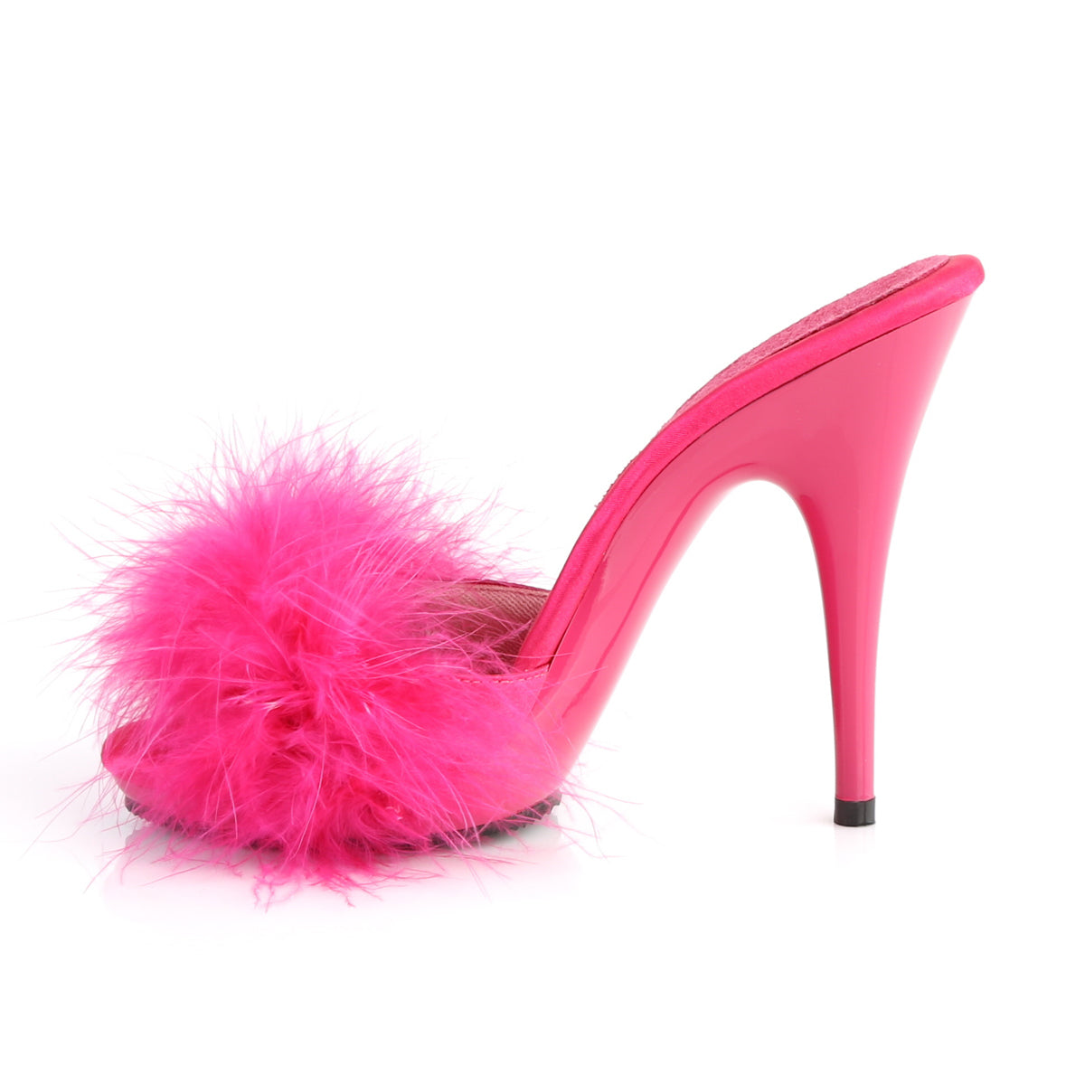 Sexy Marabou Hot Pink Slides