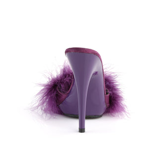 Poise-501F Sexy Marabou Purple Slides