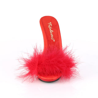 Poise-501F Red Marabou Slides