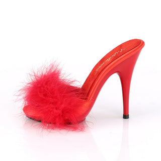 Poise-501F Red Marabou Slides