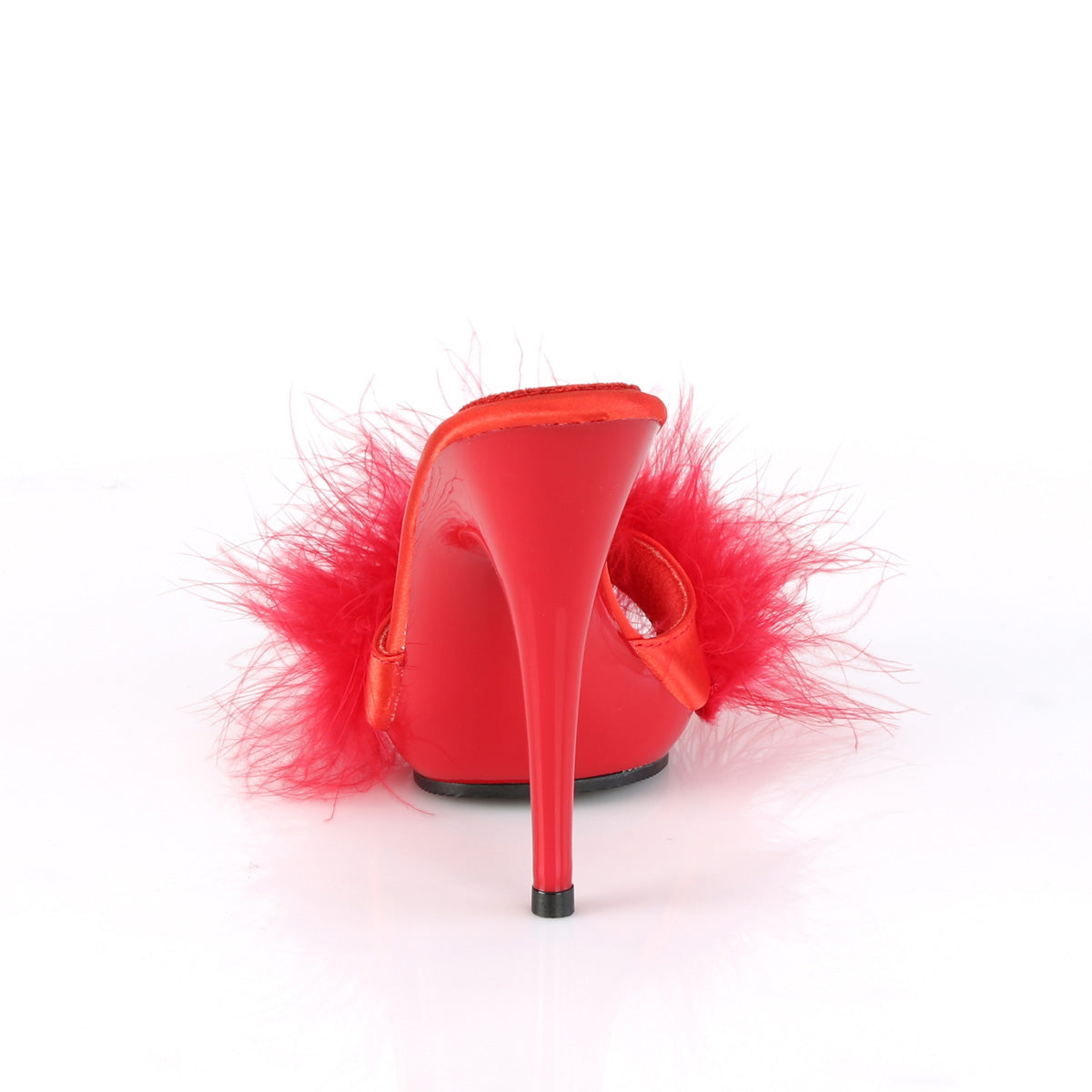 Sexy Marabou Baby Red Slides