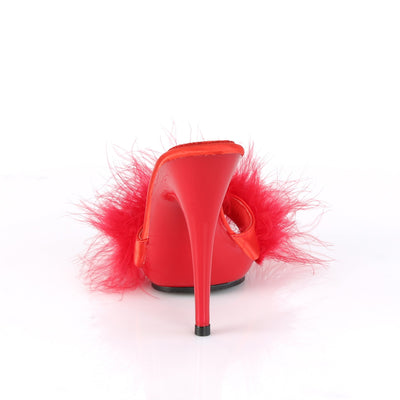 Sexy Marabou Baby Red Slides