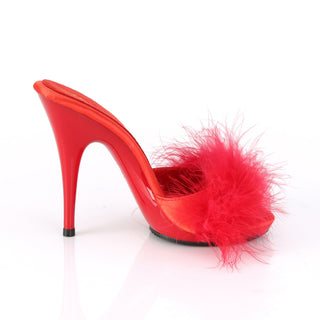 Poise-501F Red Marabou Slides