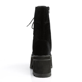 Platform Velvet Combat Boots
