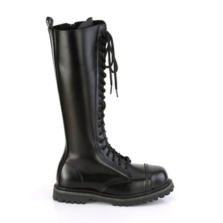 Combat leather boots