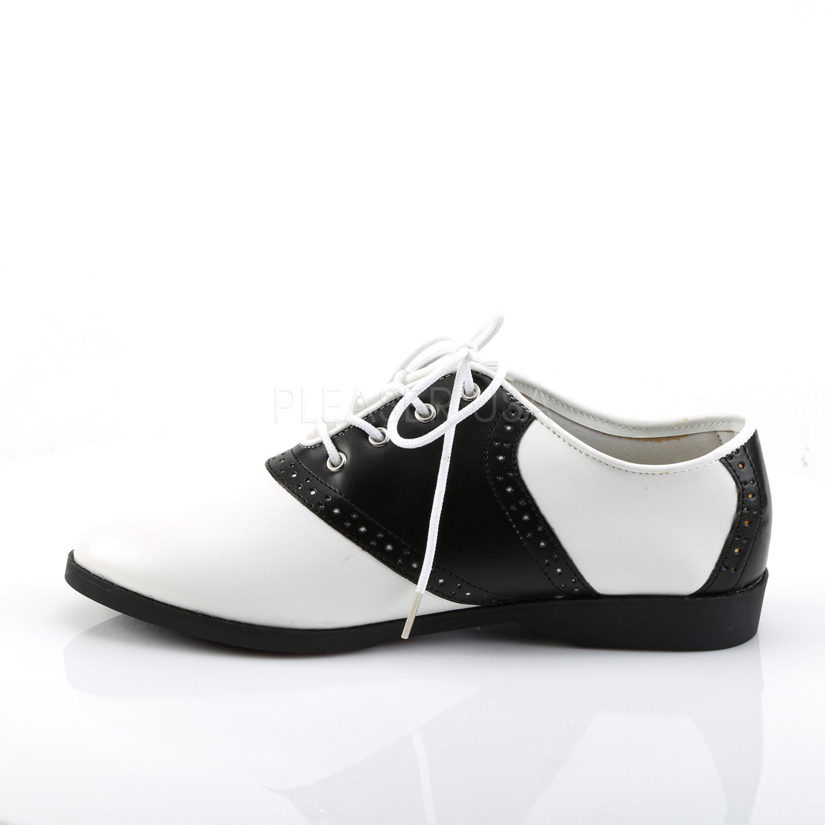 Flat Saddle Shoes Black White