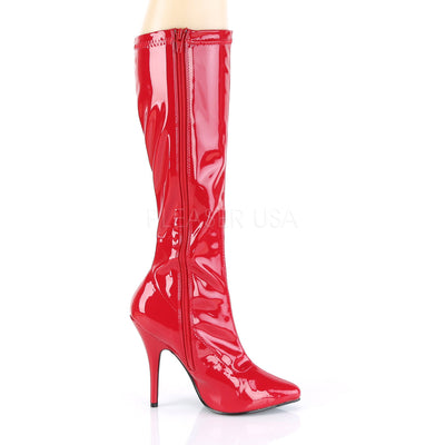 high heel red boots