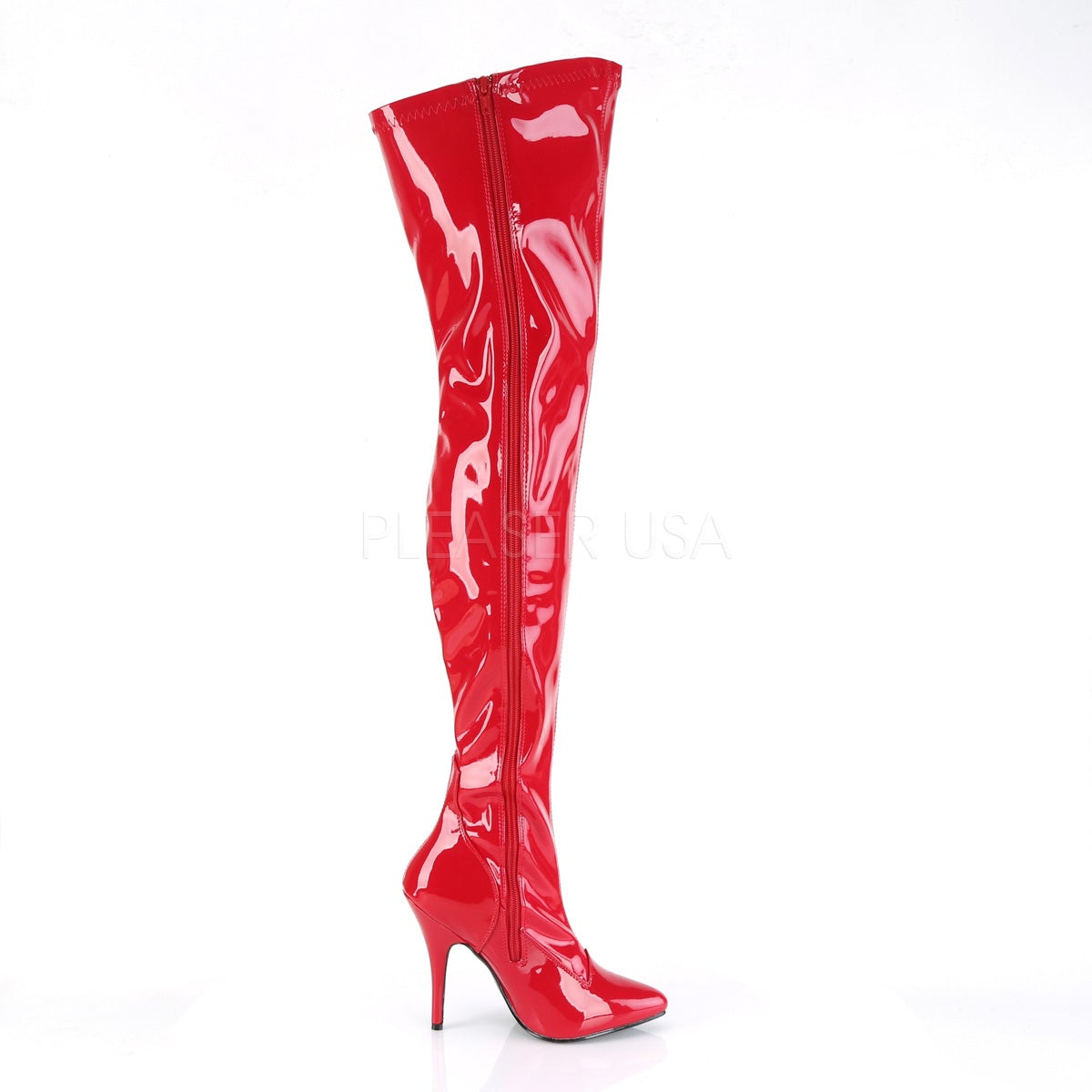 red dominatrix boots