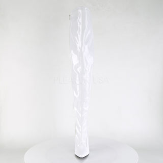 Seduce-3000 White Thigh High Boots
