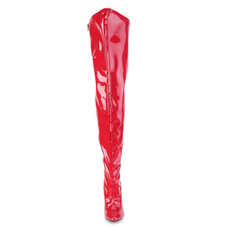 Seduce-3000WC Red Wide Calf Thigh High Boots
