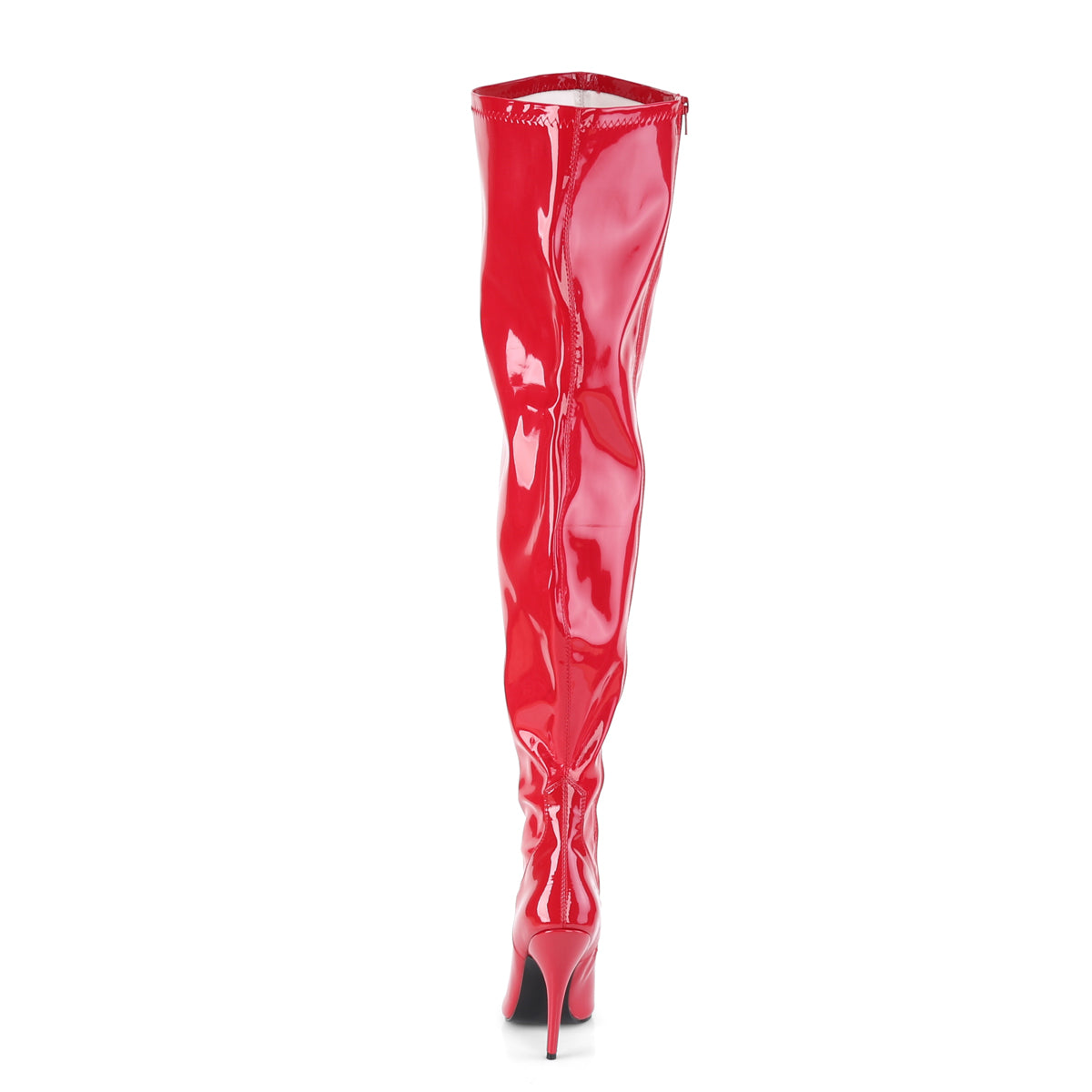 Wide Calf Thigh High Boots Red