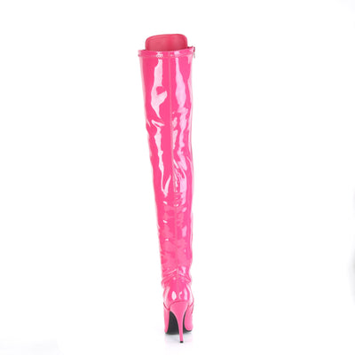 Domination Patent Stretch Hot Pink Thigh High Boots
