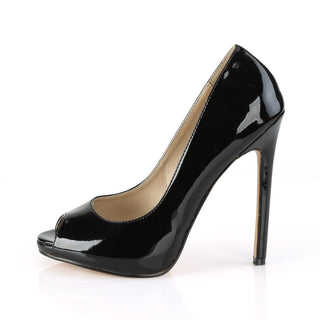 Sexy-42 Peep Toe Black Stilettos