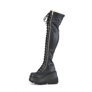 Shaker-374 Black Matte CyberPunk Platform Boots