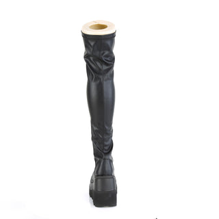 Shaker-374 Black Matte CyberPunk Platform Boots