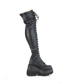 Shaker-374 Black Matte CyberPunk Platform Boots
