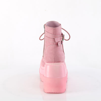 Shaker-52 Wedge Platform Pink Suede Boots