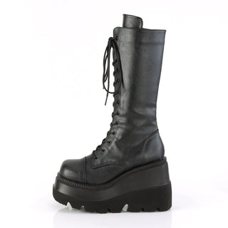 Shaker-72 Black Wedge Platform Boots