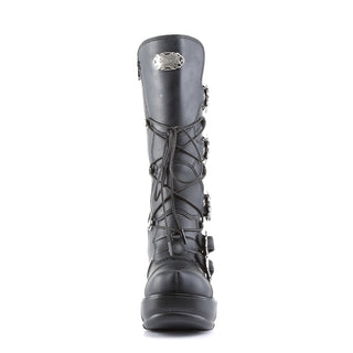 Chromed Heel Mid-Calf Sinister Boots