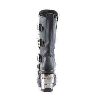 Chromed Heel Mid-Calf Sinister Boots