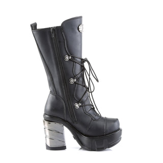 Chromed Heel Mid-Calf Sinister Boots