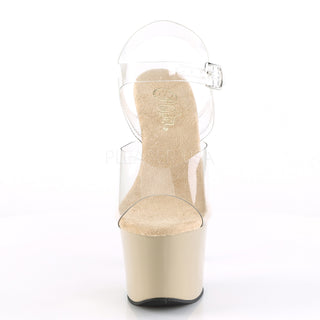 Sky-308 Cream Platform Sandals