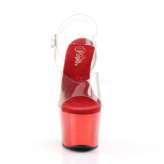 Sky-308 Red Chrome Platform Sandals