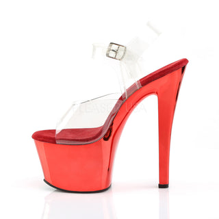 Sky-308 Red Chrome Platform Sandals