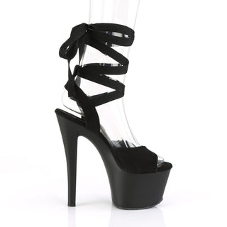 Criss Cross Ankle Wrap Platform Heels