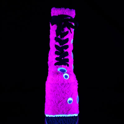 Googly Eyes Fur Boots Pink