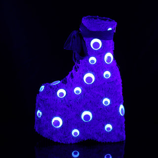 Googly Eyes Fur Boots Yellow