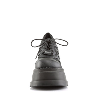 Stomp-08 Black Wedge Platform Sneakers Black