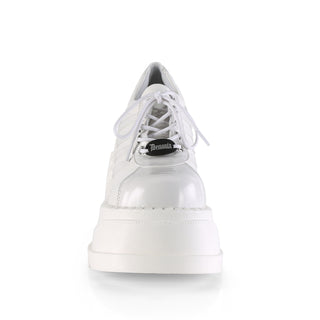 Stomp-08 White Wedge Platform Sneakers