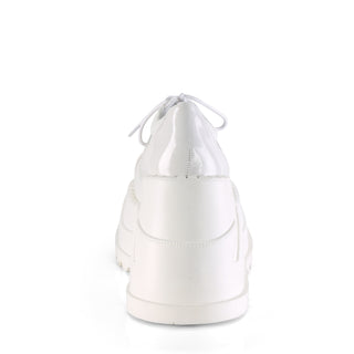 Stomp-08 White Wedge Platform Sneakers