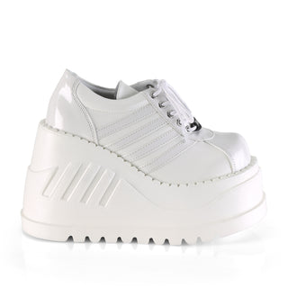 Demonia Stomp-08 Wedge Platform Sneakers White