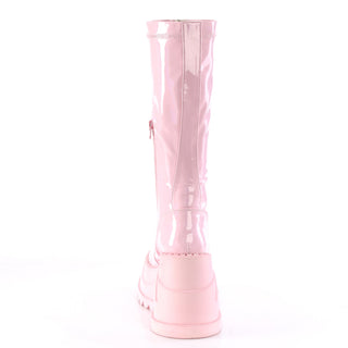 Stomp-200 Pink Wedge Platform Boots