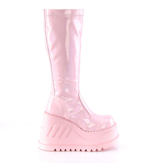 Stomp-200 Pink Wedge Platform Boots