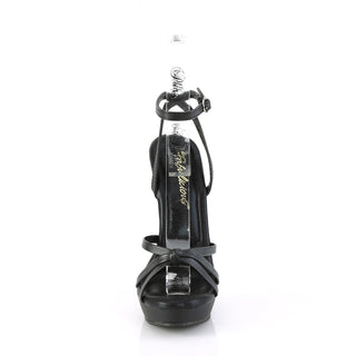 Wrap Around Knotted Strap Black PU Sandal