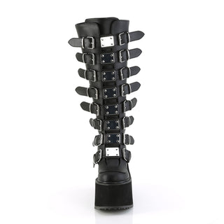 Swing-815WC Black PU Wide Calf Festival Boots
