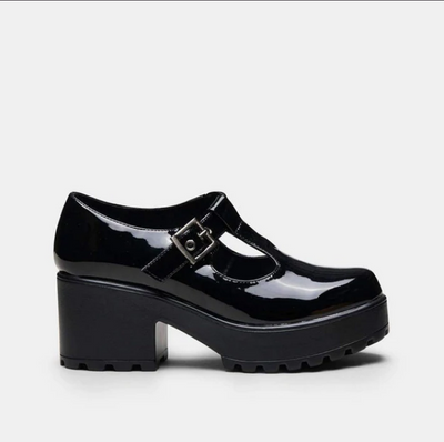 T-Strap Black Patent Mary Jane Shoes Image-1