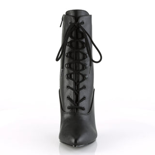 Vanity-1020 Black Matte Pointed Toe Ankle Boots