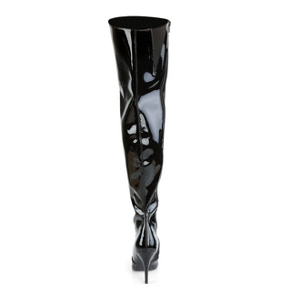 Vanity-3010 Black Patent Thigh High Boots