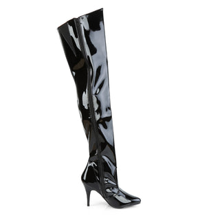 Vanity-3010 Black Patent Thigh High Boots