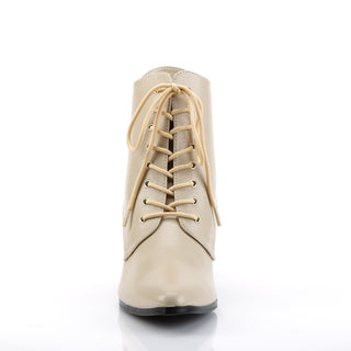 Victorian Ankle Boots Cream
