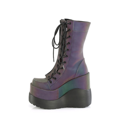 Void Green Wedge Platform Boots